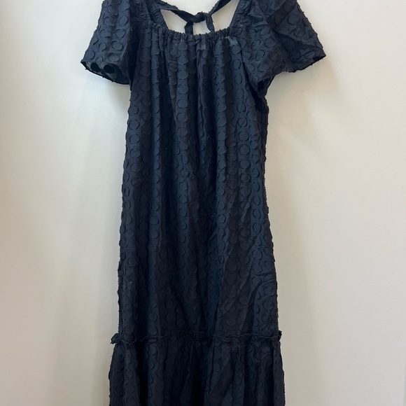 Club Monaco. Flutter sleeve beach dress black size medium. - Picture 5 of 6